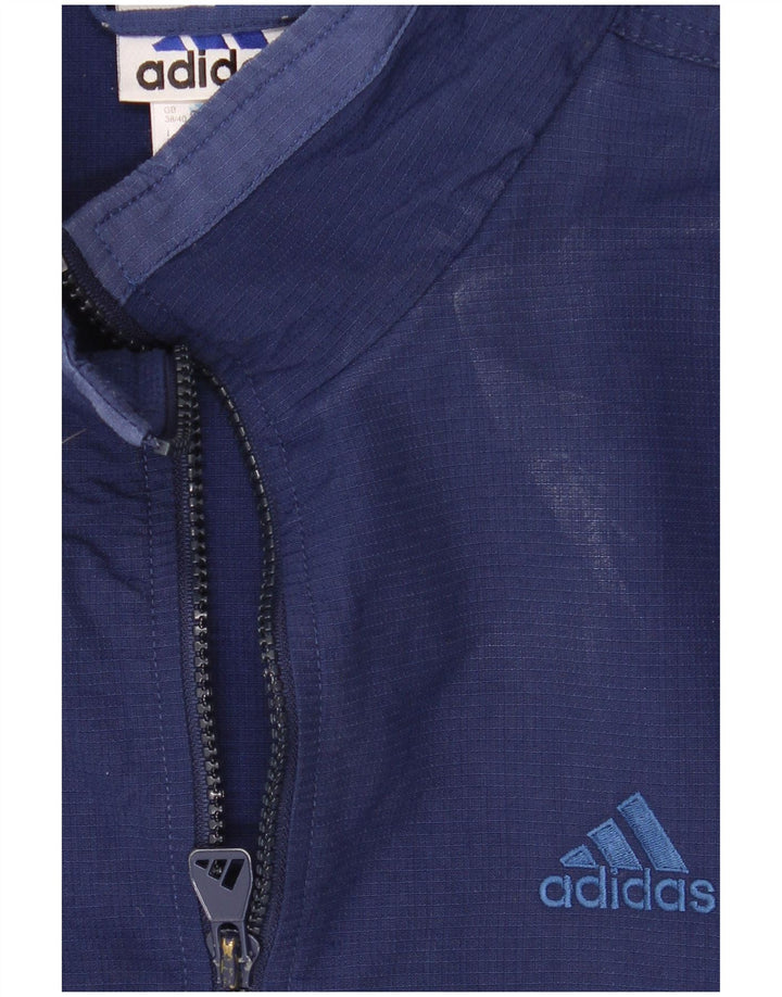 Adidas Mens Tracksuit Top Jacket UK 38/40 Medium Navy Blue Colourblock