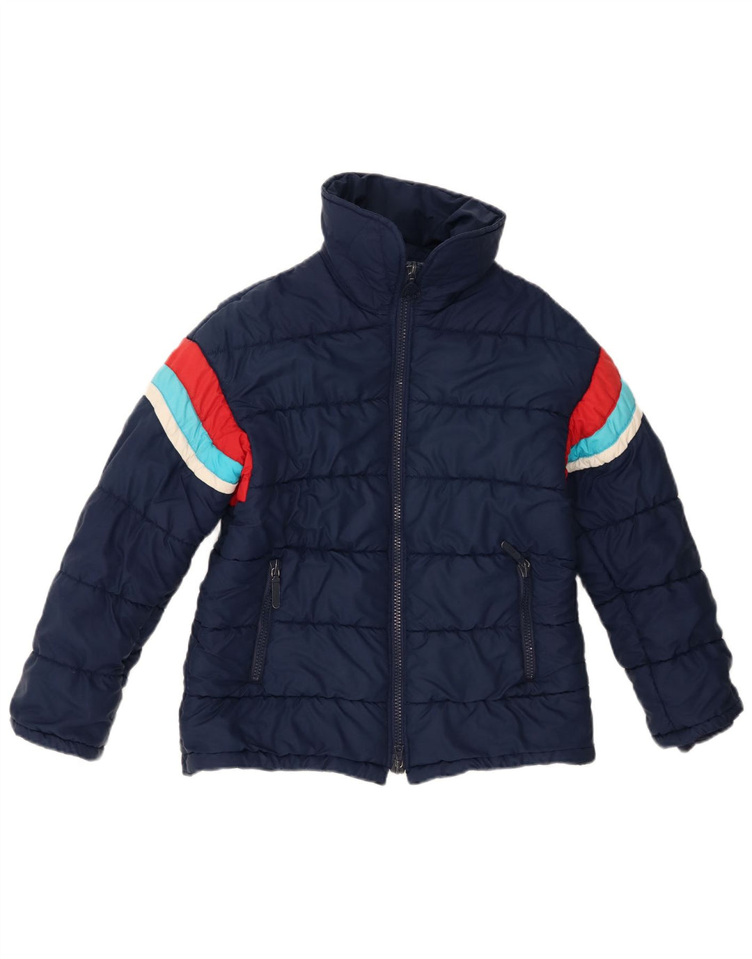 HEAD Womens Padded Jacket UK 14 Medium Navy Blue Colourblock Polyamide