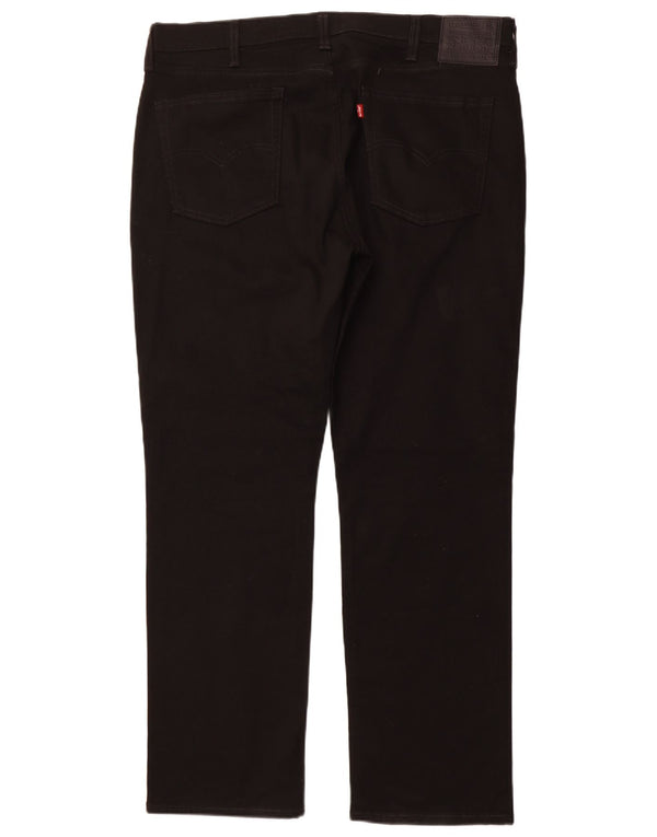 LEVI'S Mens 514 Straight Jeans W38 L32 Black Cotton