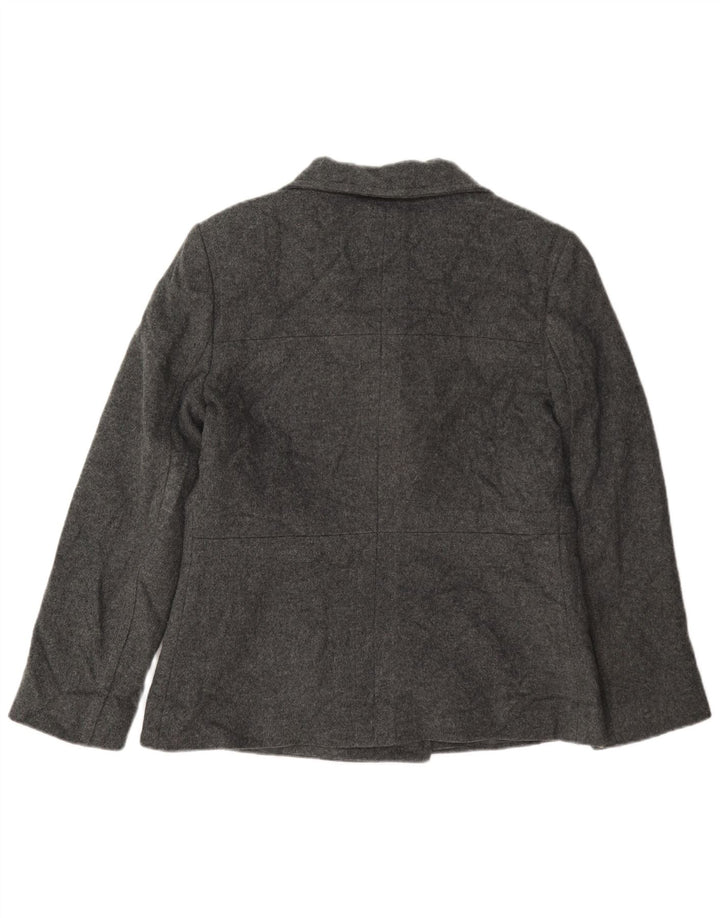 Hobbs Womens Pea Coat UK 12 Medium Grey Wool