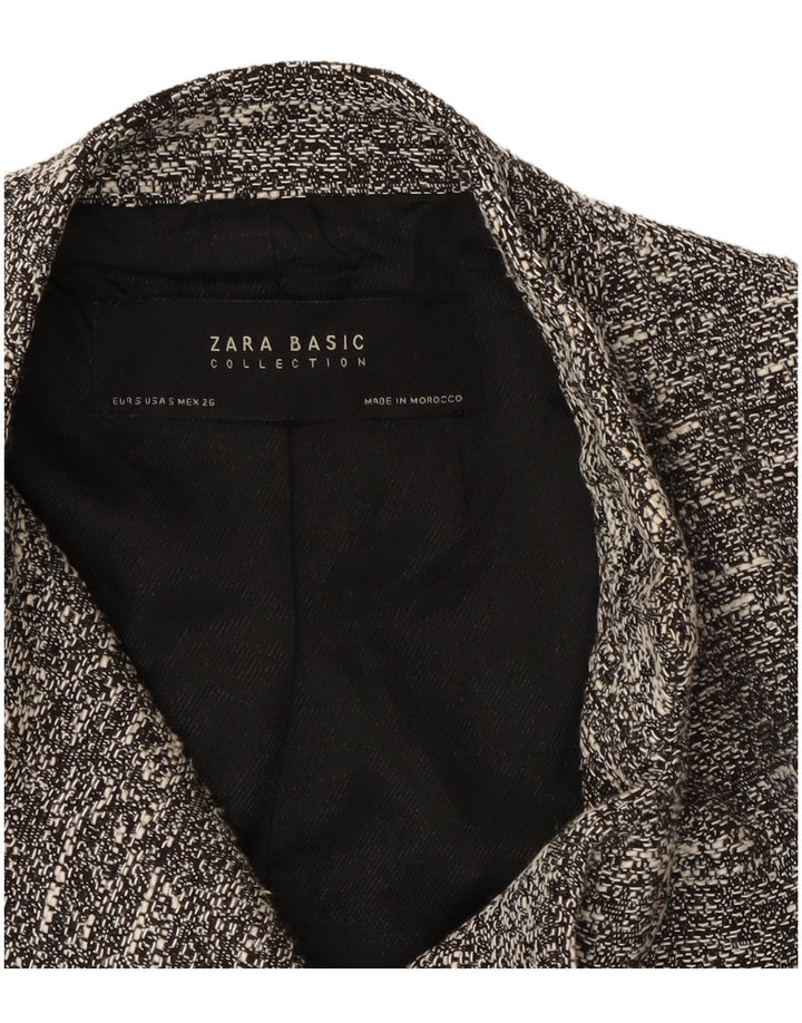 ZARA Womens Overcoat UK 10 Small Grey Flecked