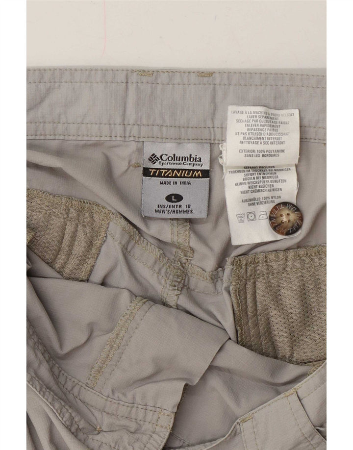 Columbia Mens Titanium Cargo Shorts Large W36 Grey Polyamide