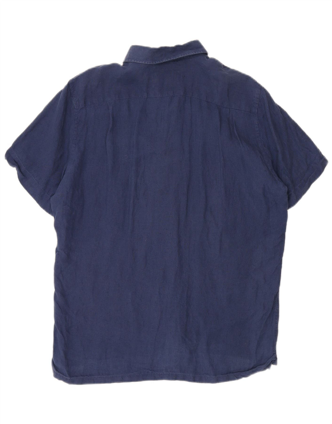 Lacoste Mens Short Sleeve Regular Fit Shirt Size 40 Medium Navy Blue