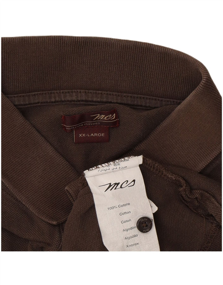 Marlboro Classics Mens Polo Shirt 2XL Brown Cotton