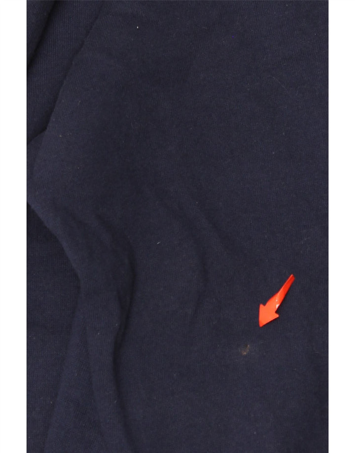 RUSSELL ATHLETIC Mens Dri-Power Zip Hoodie Sweater Large Navy Blue Cotton