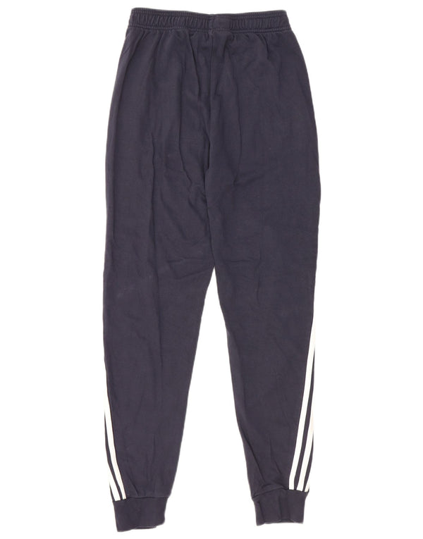 Adidas Boys Tracksuit Trousers Joggers 13-14 Years  Navy Blue Cotton