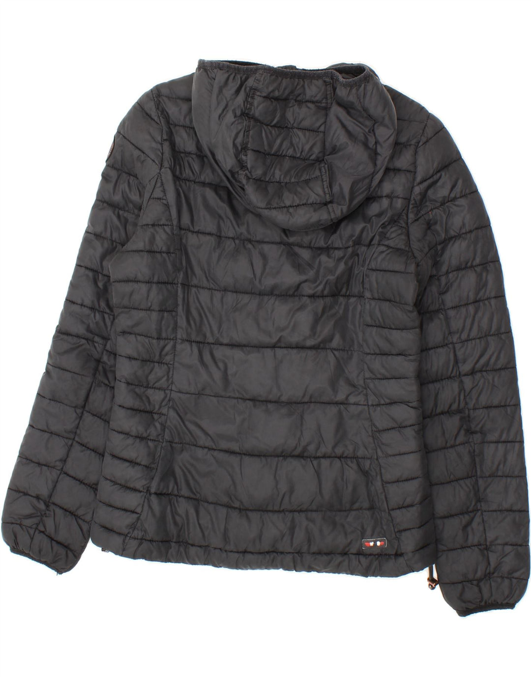 NAPAPIJRI Womens Hooded Padded Jacket UK 10 Small Black Polyamide Vintage Napapijri and Second-Hand Napapijri from Messina Hembry 