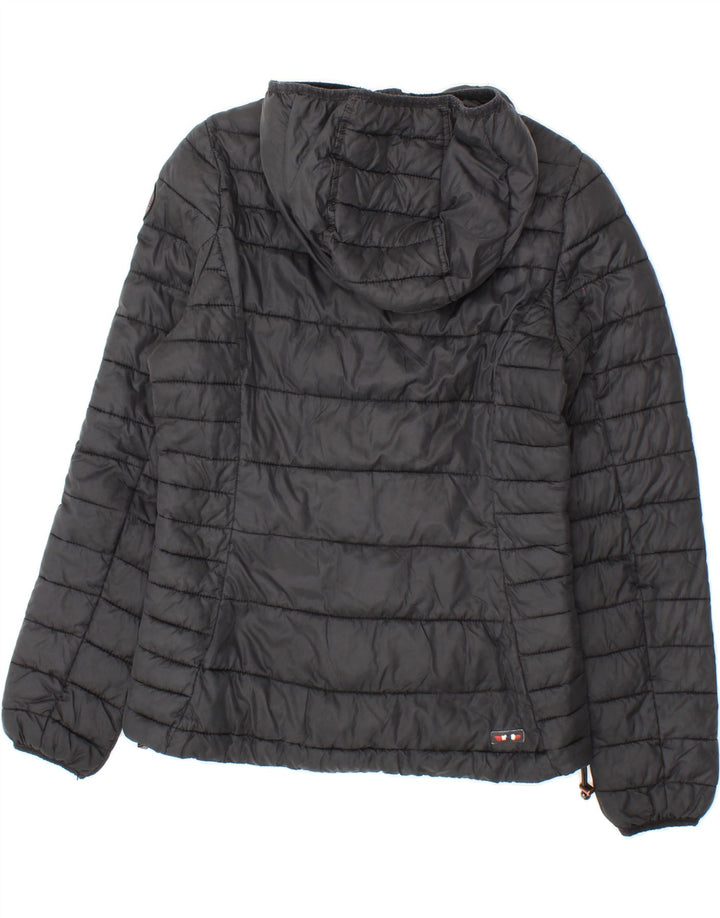 NAPAPIJRI Womens Hooded Padded Jacket UK 10 Small Black Polyamide Vintage Napapijri and Second-Hand Napapijri from Messina Hembry 