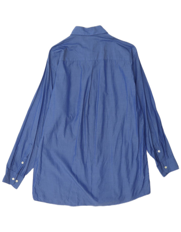 Dkny Mens Shirt Size 16 Large Blue Cotton