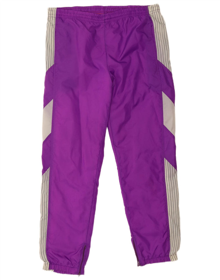 Vintage Womens Full Tracksuit EU 42 Large  Purple Striped Polyamide