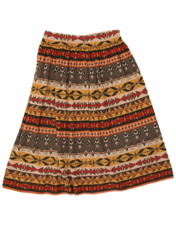 Vintage Womens High Waist A-Line Skirt W30 Medium Multicoloured Geometric