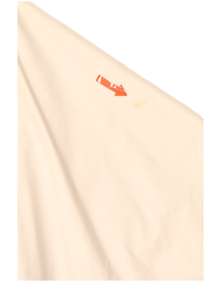 K-WAY Mens 2000 Hooded Rain Jacket UK 44 2XL White Colourblock Polyamide