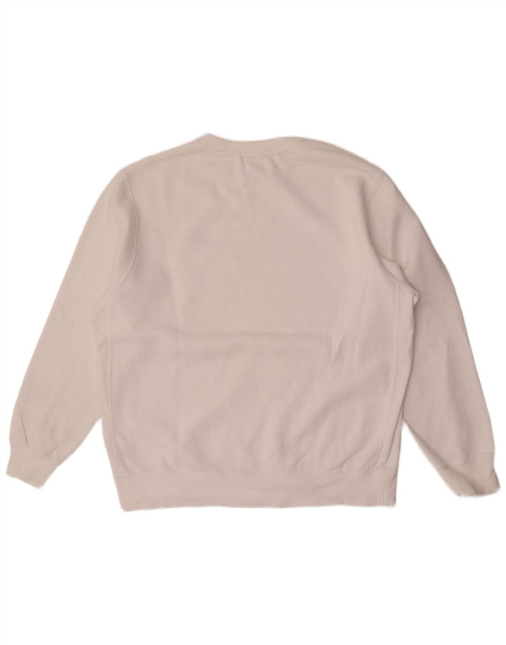 Nike Mens Sweatshirt Jumper Large White Cotton