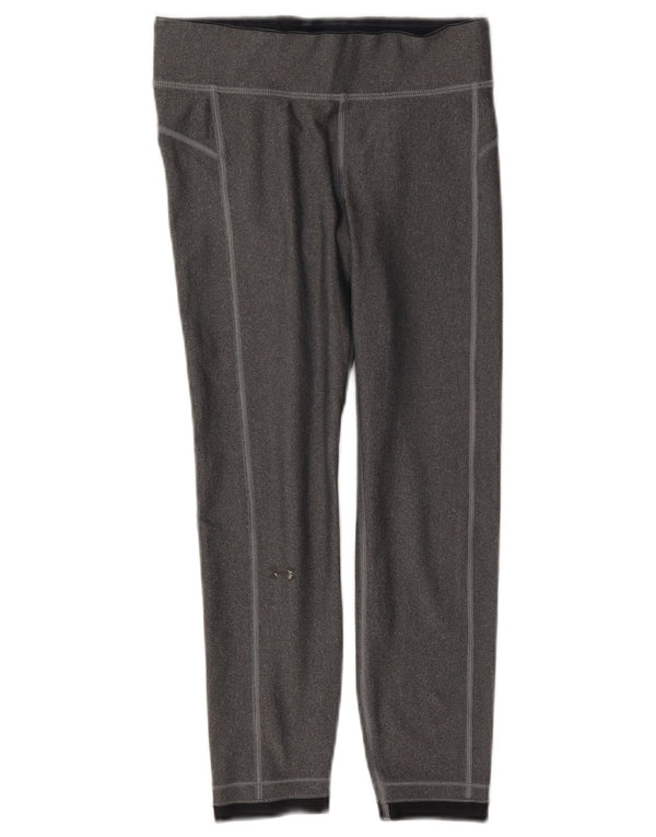 Under Armour Womens Crop Leggings UK 4 XS Grey Polyester