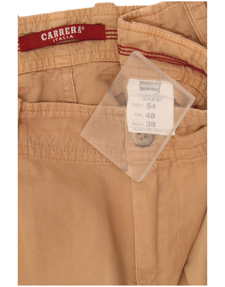 Carrera Mens Cargo Shorts W38 XL Beige Cotton