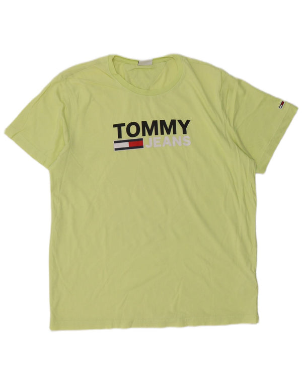 Tommy Hilfiger Mens Graphic T-Shirt Top Large Green Cotton
