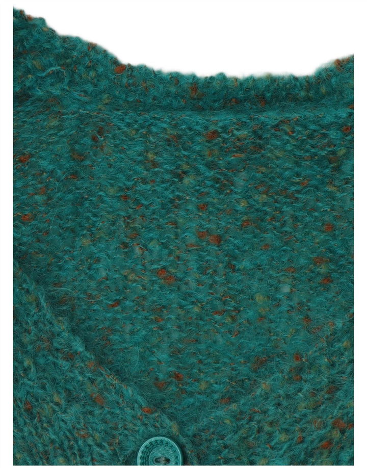 Vintage Womens Oversized Cardigan Sweater UK 18 XL Green Flecked