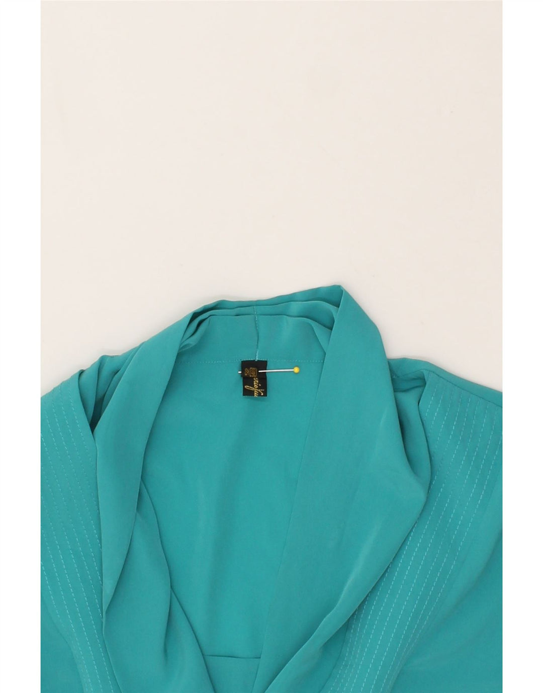 VINTAGE Womens Long Sleeve Shirt Blouse IT 48 XL Blue Polyester Vintage Vintage and Second-Hand Vintage from Messina Hembry 