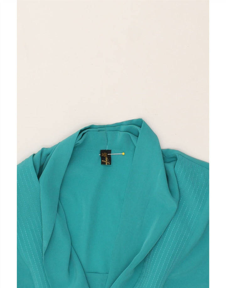 VINTAGE Womens Long Sleeve Shirt Blouse IT 48 XL Blue Polyester Vintage Vintage and Second-Hand Vintage from Messina Hembry 