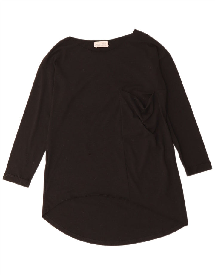 Zara Womens Top Long Sleeve UK 14 Medium Black