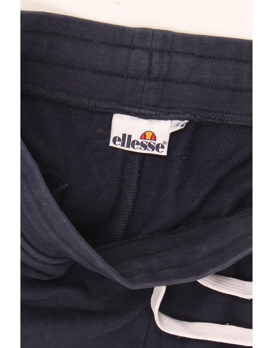 ELLESSE Mens Tracksuit Trousers Joggers Small Navy Blue Colourblock