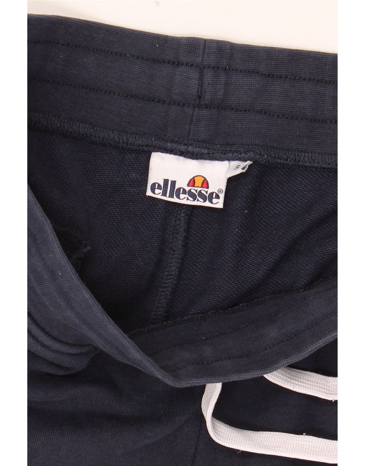 ELLESSE Mens Tracksuit Trousers Joggers Small Navy Blue Colourblock