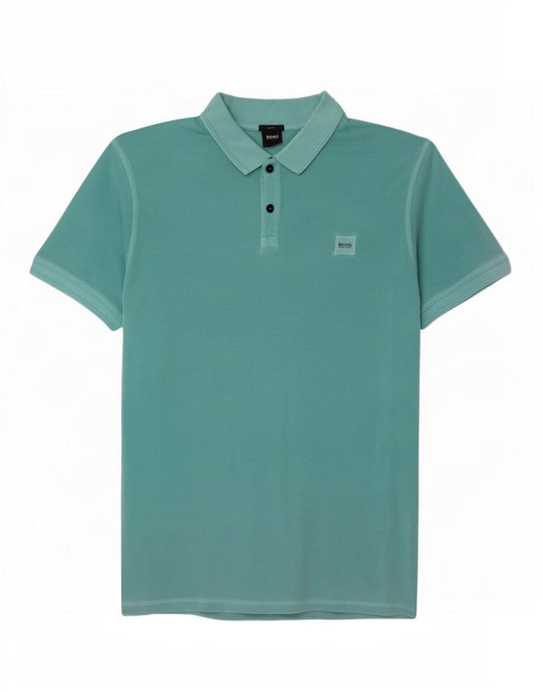 Hugo Boss Mens Slim Fit Polo Shirt 2XL Turquoise Cotton