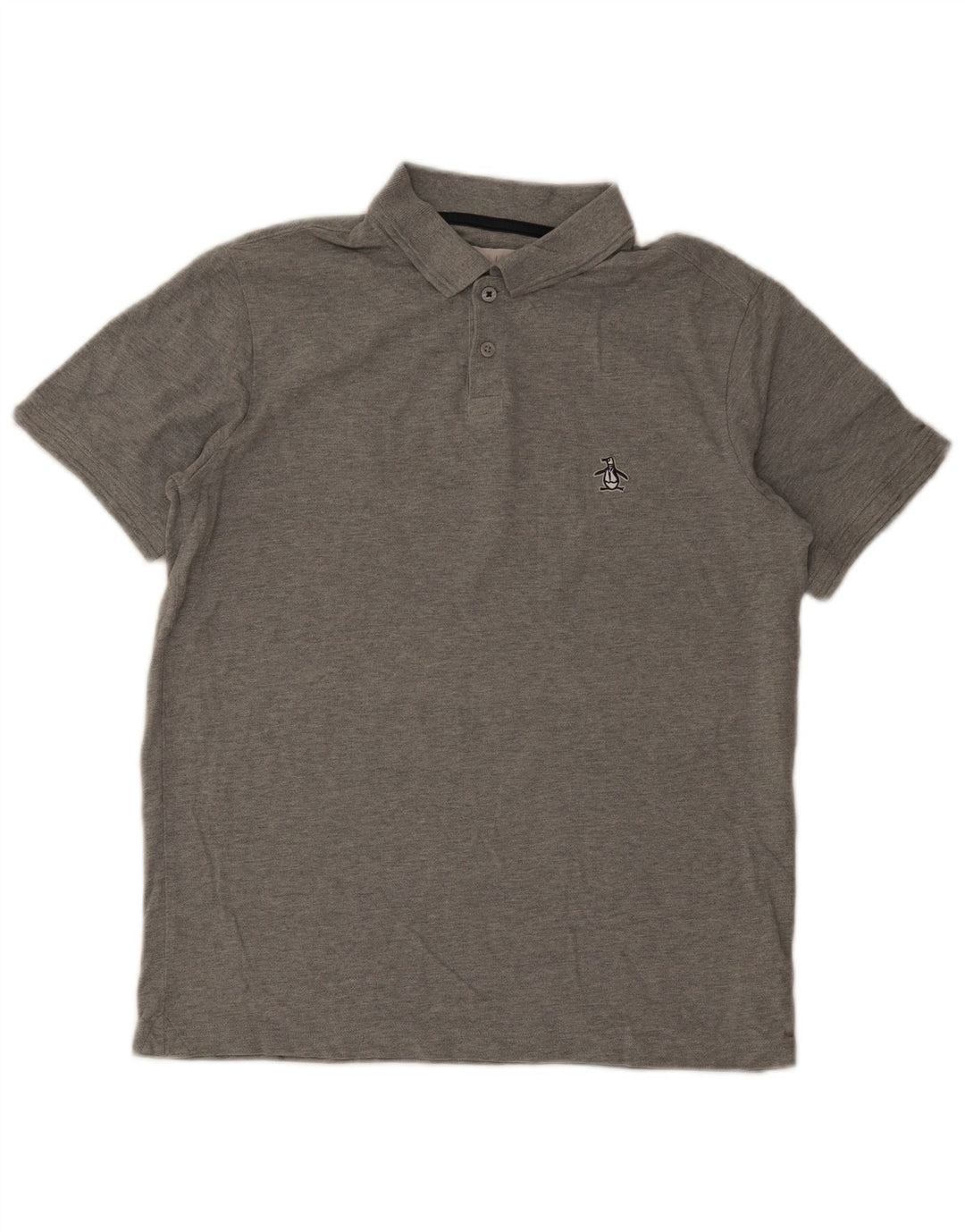 Penguin Mens Polo Shirt Medium Grey Cotton