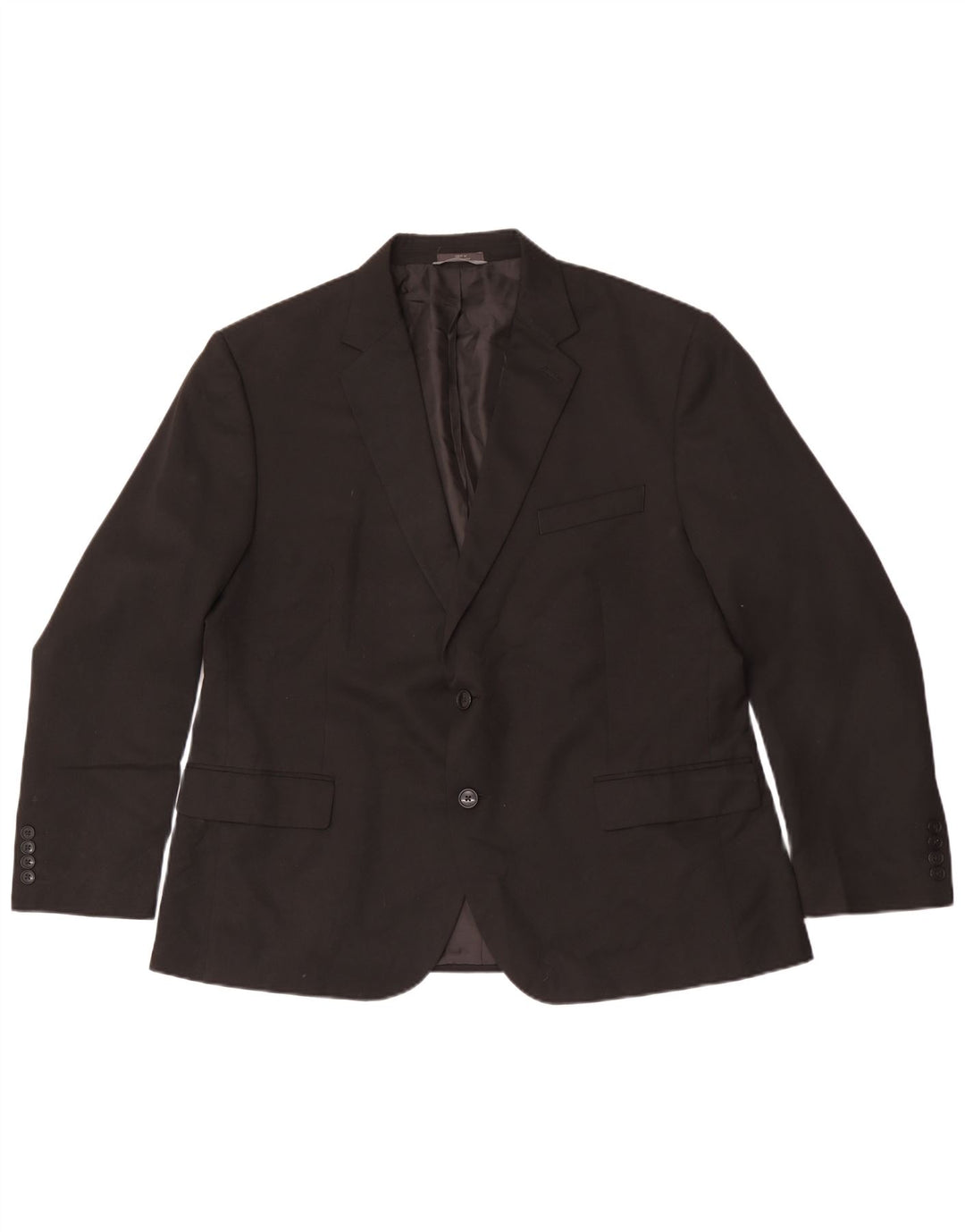 Marks & Spencer Mens Regular 2 Button Blazer Jacket IT 56 3XL Black