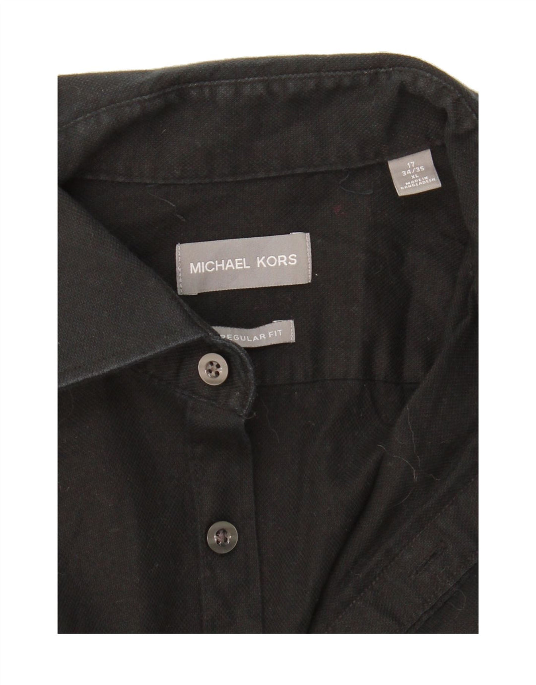 MICHAEL KORS Mens Shirt Size 17 XL Black Cotton Vintage Michael Kors and Second-Hand Michael Kors from Messina Hembry 