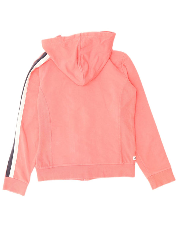 Ellesse Womens Zip Hoodie Sweater UK 10 Small Pink Cotton
