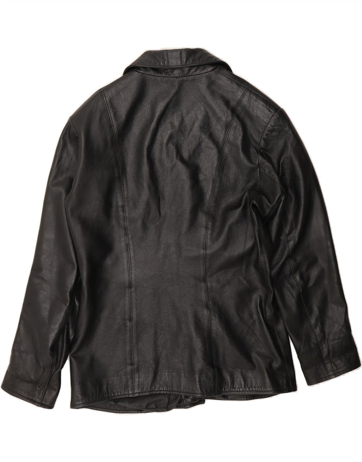 VINTAGE Womens Leather Jacket UK 14 Large Black Leather Vintage Vintage and Second-Hand Vintage from Messina Hembry 