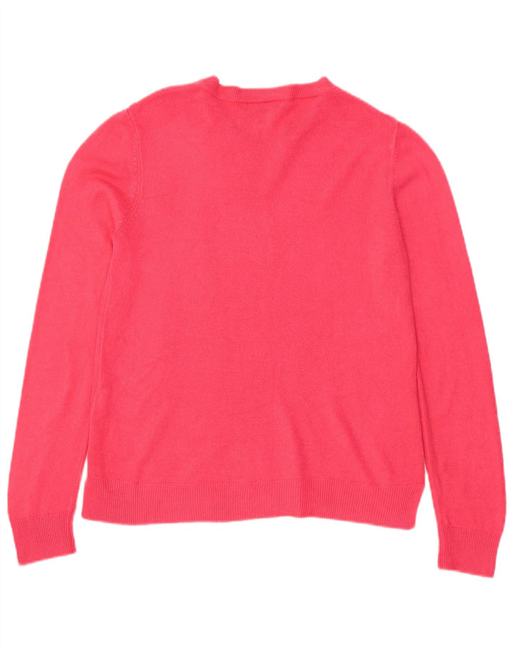 Marks & Spencer Womens Crew Neck Jumper Sweater UK 12 Medium Pink