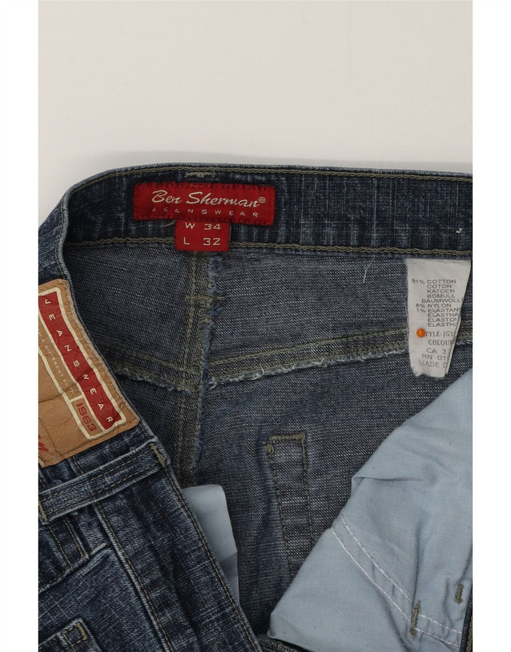 BEN SHERMAN Mens Slim Jeans W34 L32 Blue Cotton