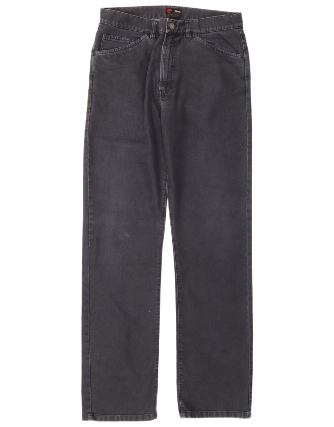 Versace Mens Straight Jeans W34 L34 Grey Cotton