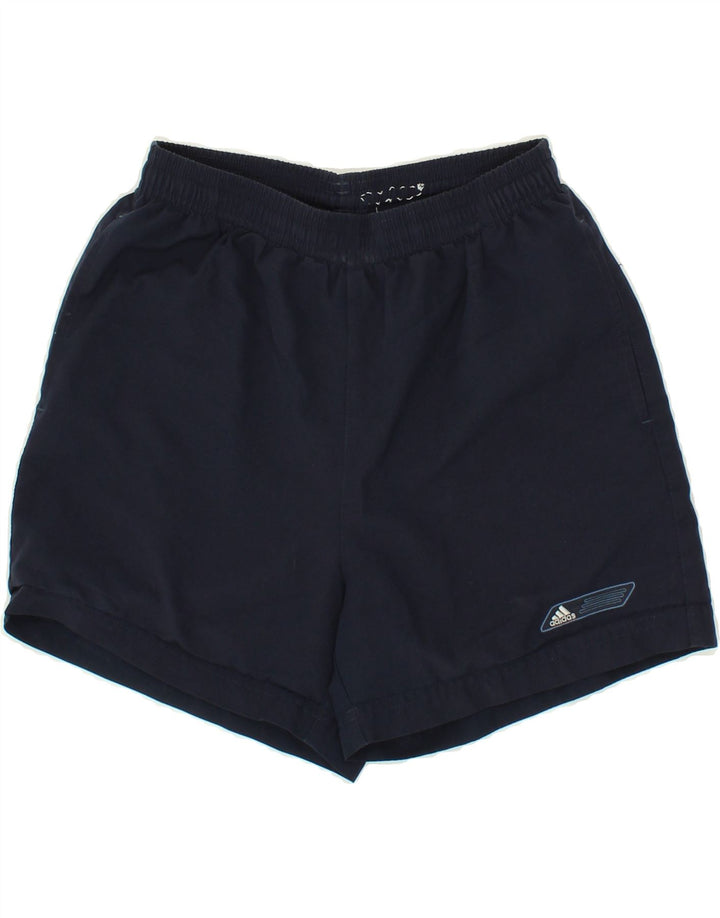 ADIDAS Boys Sport Shorts 7-8 Years Navy Blue Polyester Vintage Adidas and Second-Hand Adidas from Messina Hembry 