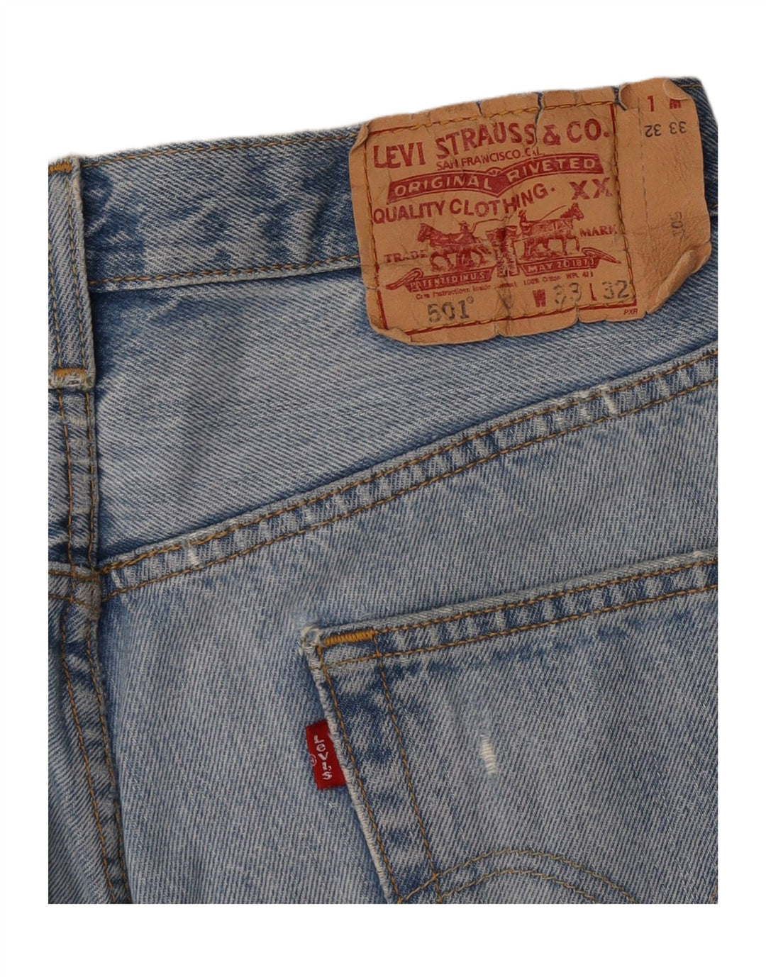 Levi's Womens 501 Distressed Denim Skirt W33 Large Blue