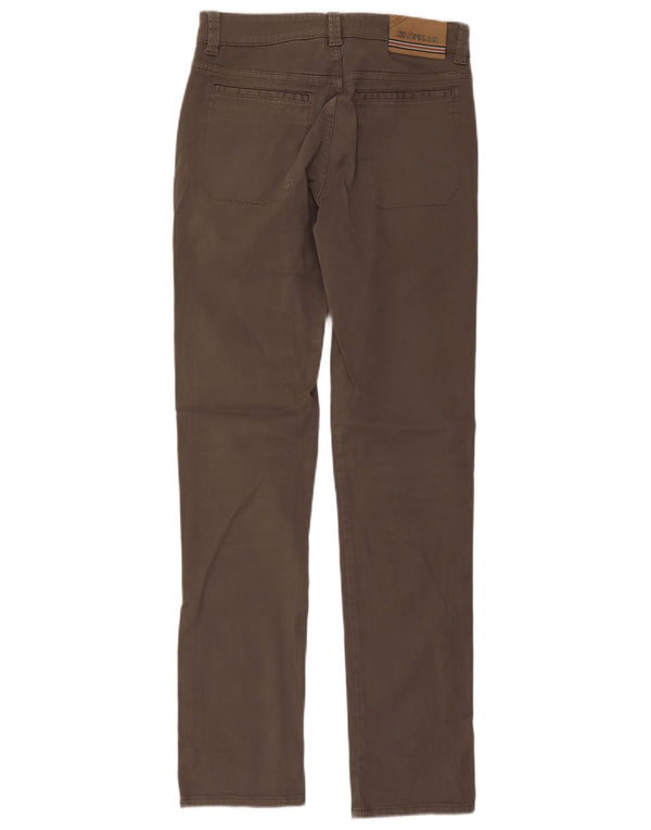 SIVIGLIA Mens Slim Chino Trousers W30 L32 Grey Cotton