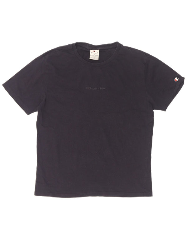 Champion Womens T-Shirt Top UK 16 Large Navy Blue