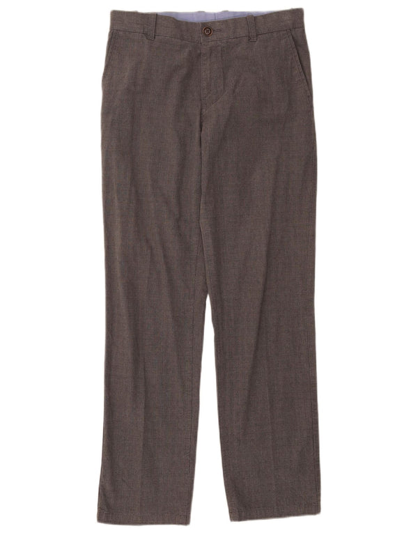 Tommy Hilfiger Mens Straight Chino Trousers W30 L30 Grey Cotton