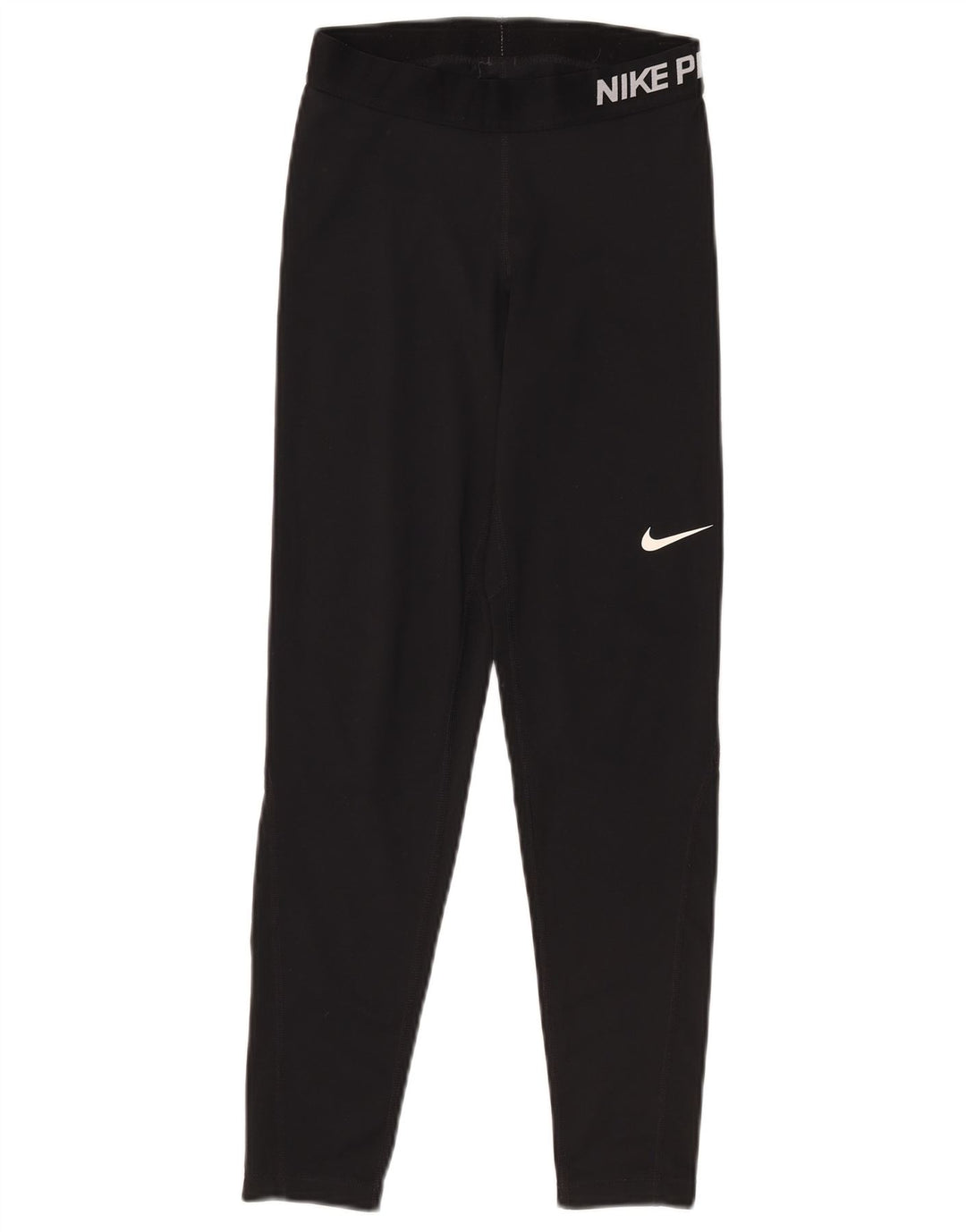 Nike Womens Dri Fit Graphic Leggings UK 12 Medium Black Polyester