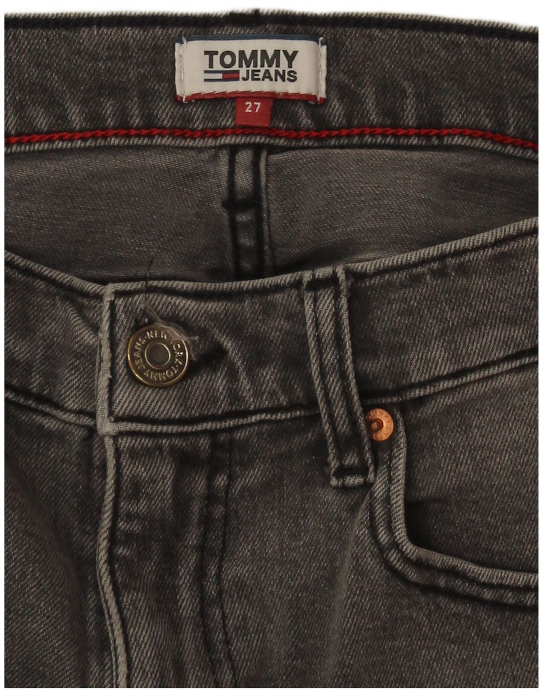 Tommy Hilfiger Womens Denim Shorts W27 Small  Grey Cotton