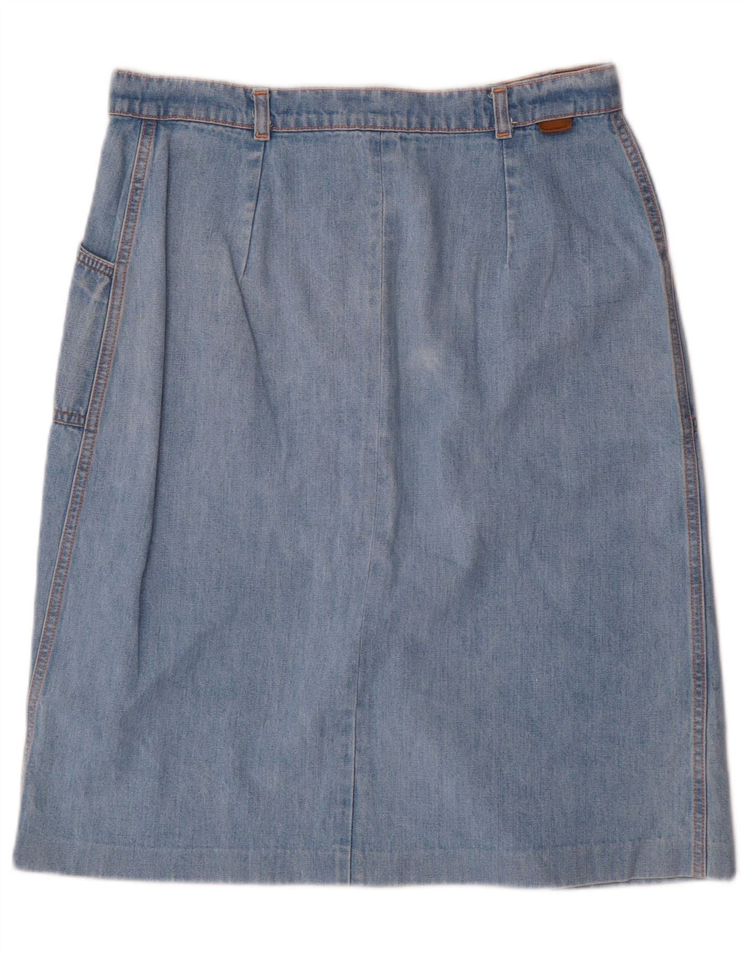 Vintage Womens Denim Skirt W32 Large Blue