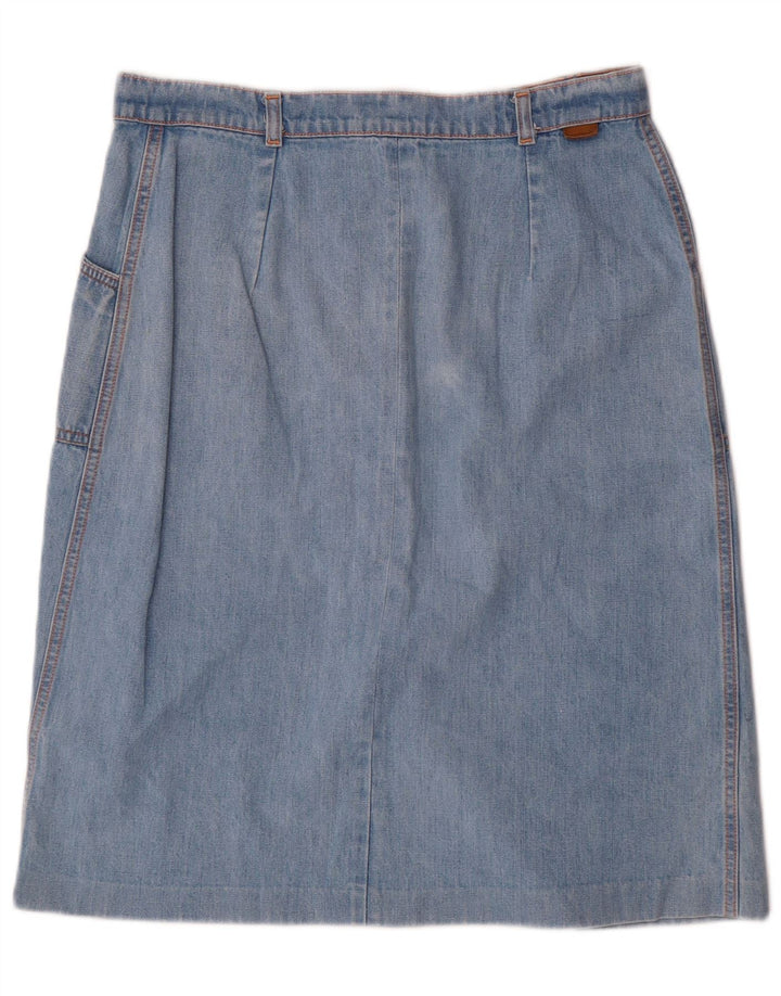 Vintage Womens Denim Skirt W32 Large Blue
