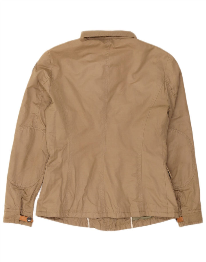 Blauer Womens Utility Jacket UK 10 Small Beige Cotton