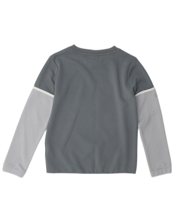 Nike Boys Graphic Top Long Sleeve 10-11 Years Medium Grey Colourblock