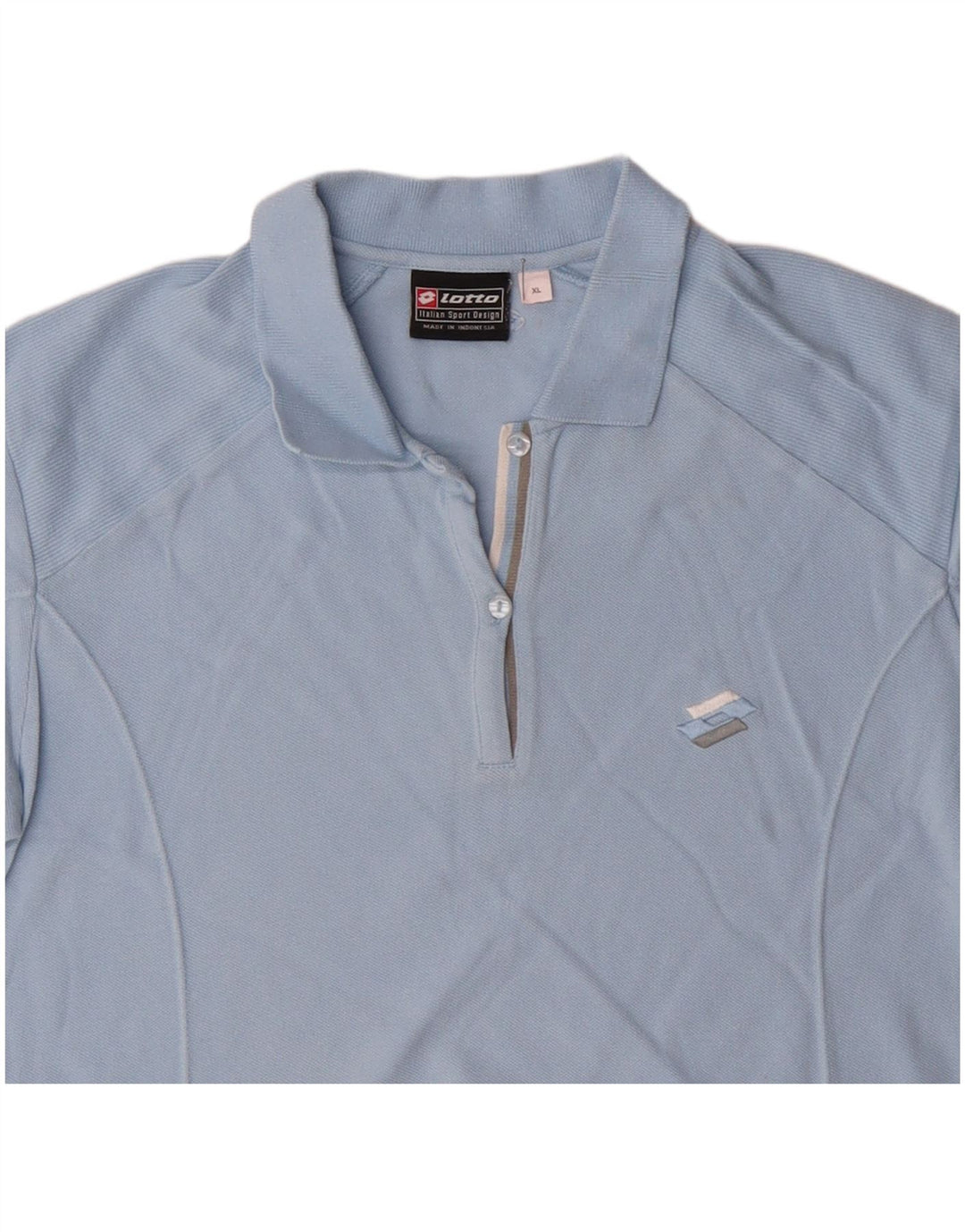 LOTTO Womens Polo Shirt UK 18 XL Blue Cotton
