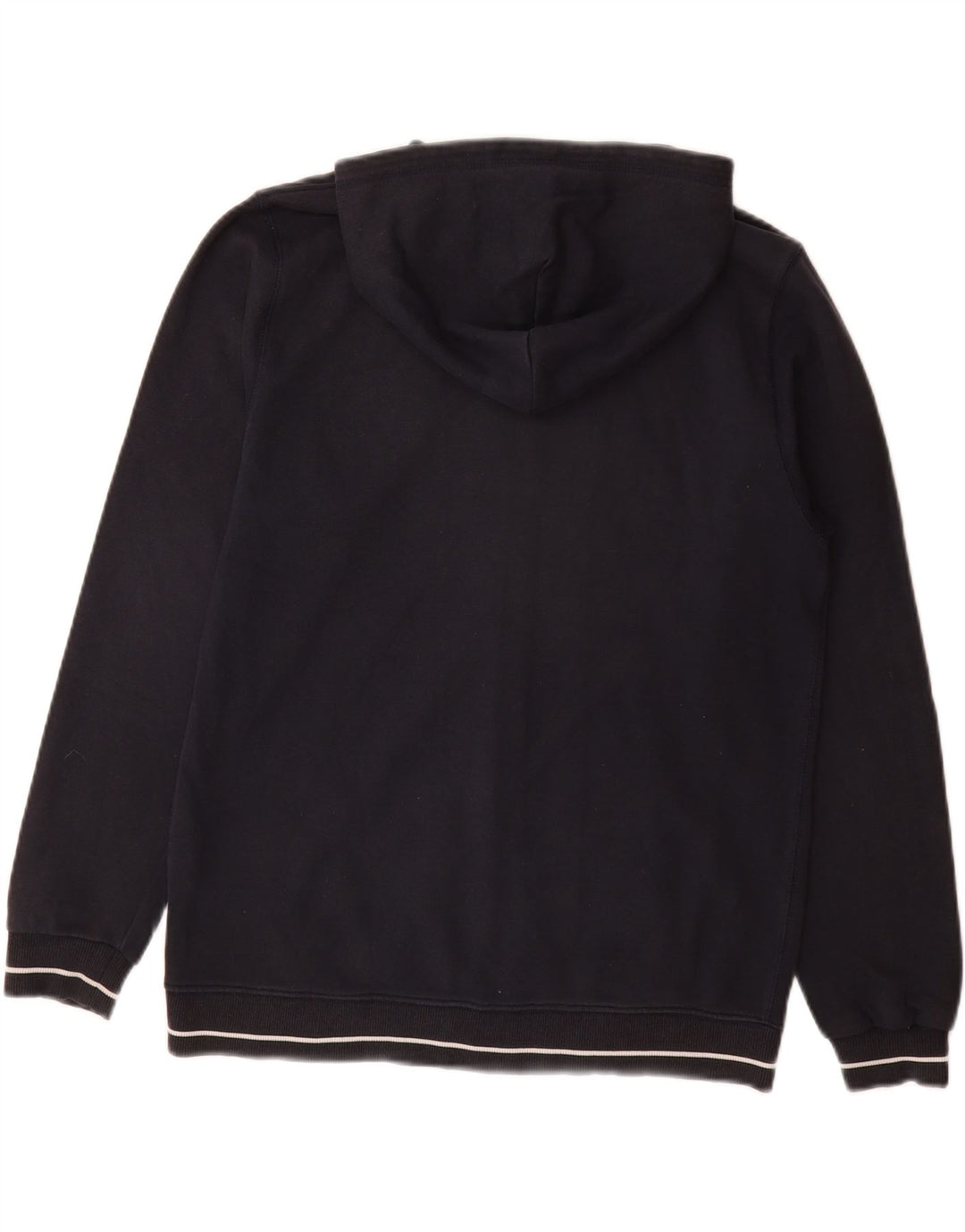 CHAMPION Boys Graphic Zip Hoodie Sweater 13-14 Years XL Navy Blue Cotton