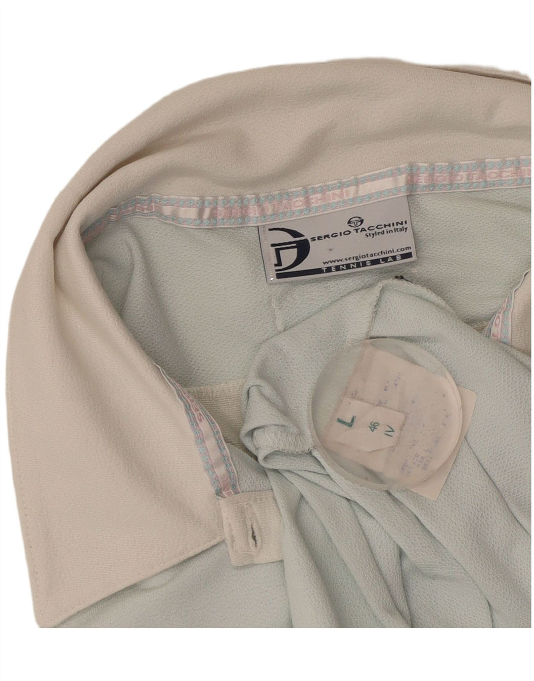 SERGIO TACCHINI Womens Polo Shirt UK 14 Large Blue Polyamide