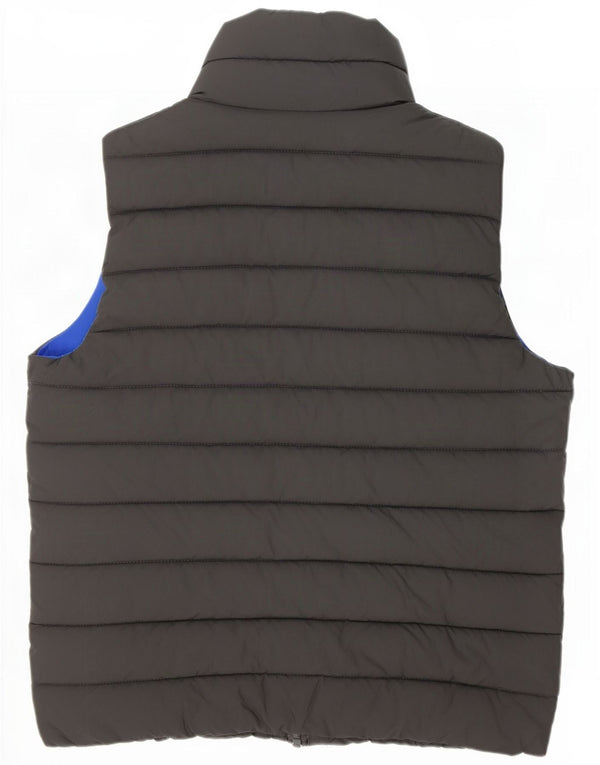 Hollister Mens Padded Gilet UK 36 Small Grey Polyester